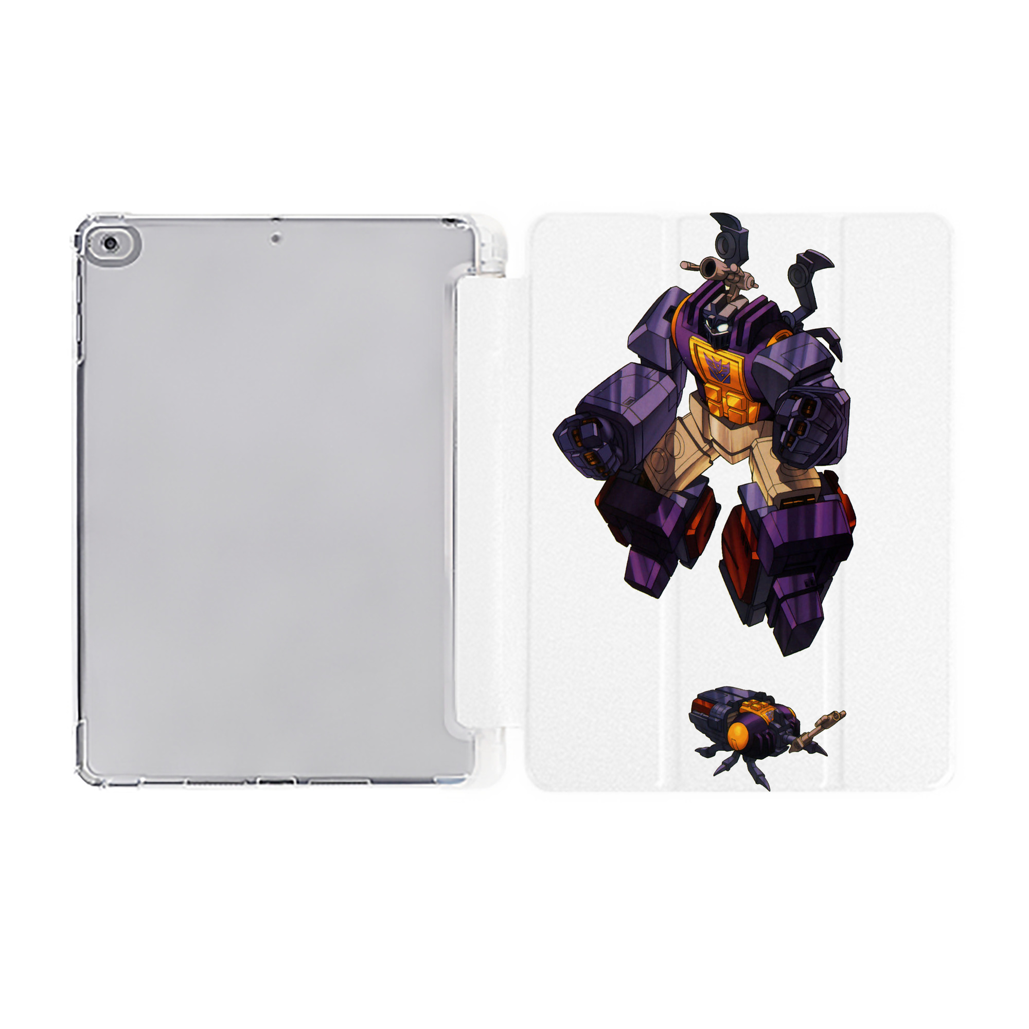 （画像用）  IPad ケース ペン収納付き 三つ折りスタンド PUレザー×シリコン 対応機種9.5/10.5/10.9インチ